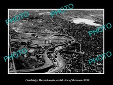 Cambridge Massachusetts Aerial View Of Town c1940 1 Old Large Historic Photo picture