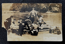 1942 RPPC Postcard River Crossing Fort Benning Georgia Army Soldier Mail   B2 picture