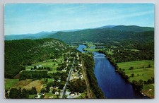 VT, Fairlee, Aerial View, Samuel Morey Memorial Bridge, Vintage Postcard picture