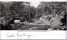 Postcard VT Brattleboro - Looking down road from Summit Mount Wantastiquet picture