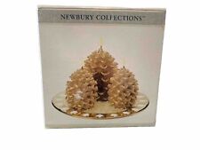Newbury Collections Golden Candle Pinecone Garden Holiday Set, 3 Pine Cones picture