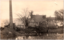 E.Z. Co. Plant Ruins after Fire Bennington Vermont VT 1913 RPPC Postcard Photo picture