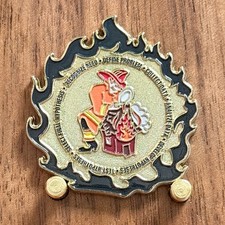 Charlotte Fire Arson Investigation Task Force Flame Shape Challenge Coin W#10 picture