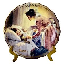 Norman Rockwell Bradford Exchange HER TENDER TOUCH A MOTHER'S LOVE Plate picture