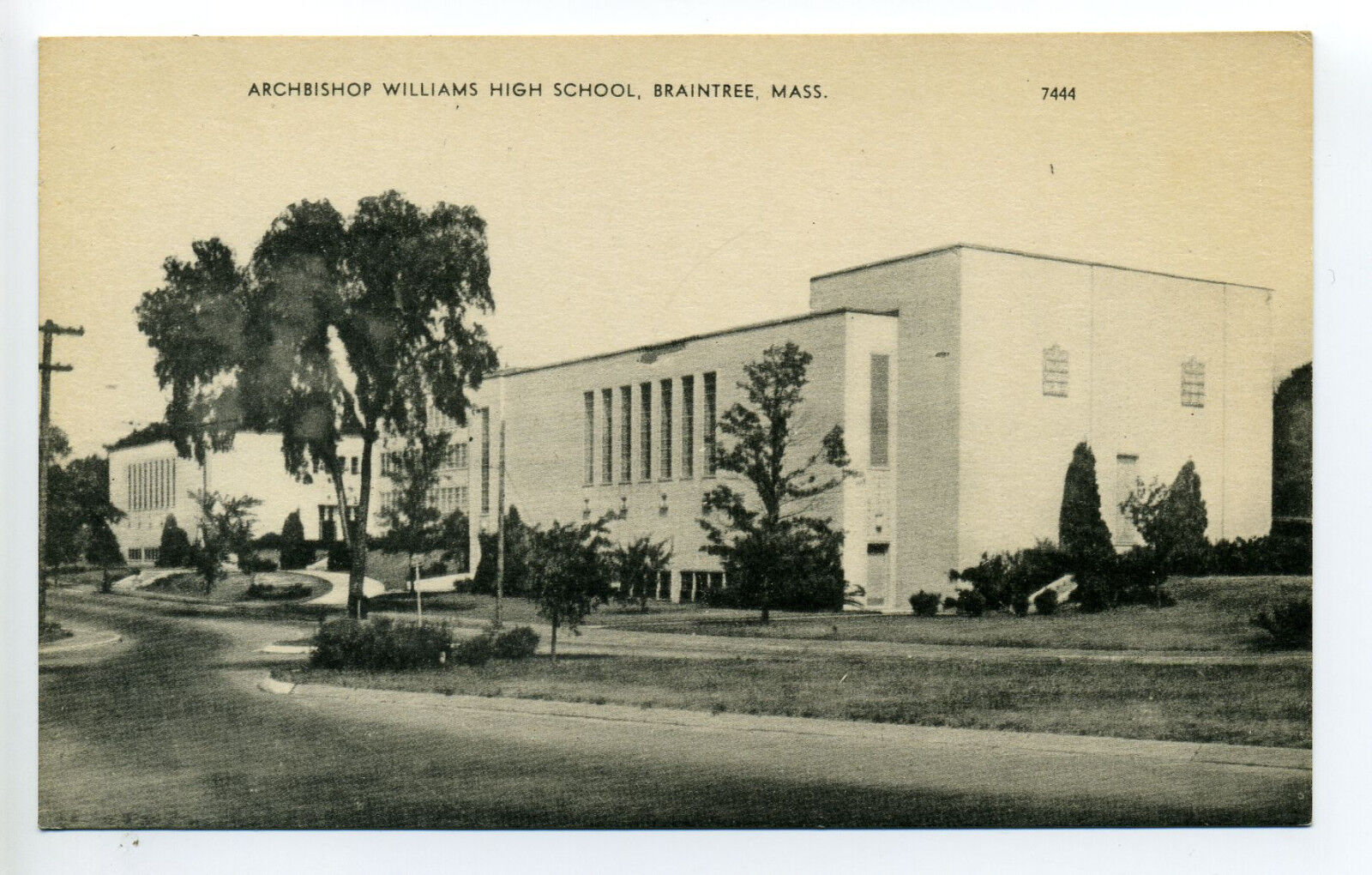 Braintree MA Mass Archbishop Williams High School, 1940\'s?