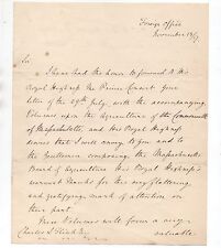 1857 Letter regarding Donating Books on Massachusetts to Royal Highness Library picture