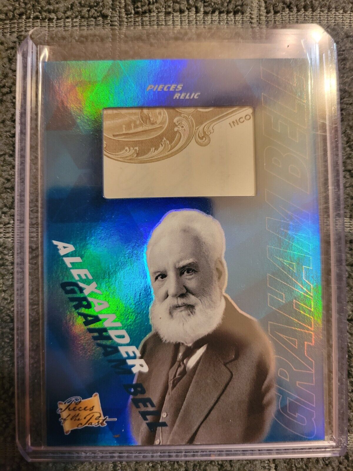 2021 Pieces of the Past ALEXANDER GRAHAM BELL Authentic Relic - First Telephone