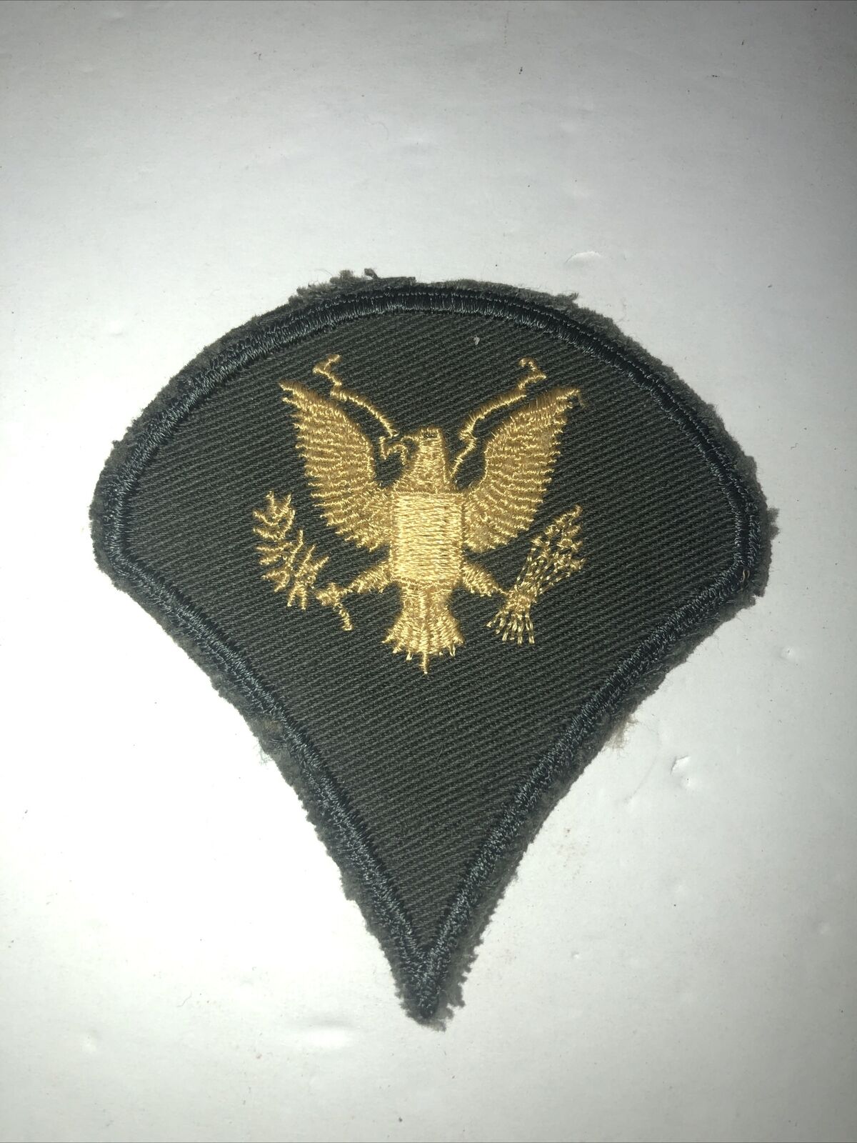 US Army Specialist E4 Rank Gold Eagle WWII Embroidered Patch 