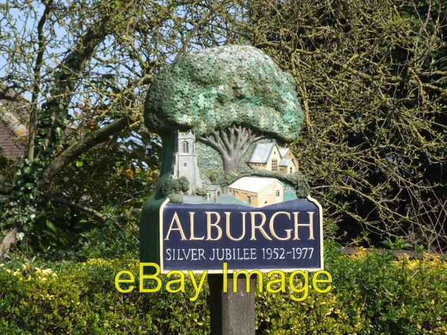 Photo 6x4 Alburgh Village Sign  c2007