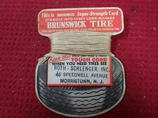 Vintage Brunswick Tire Advertising Card with Tire Cord Giveaway Premium  picture
