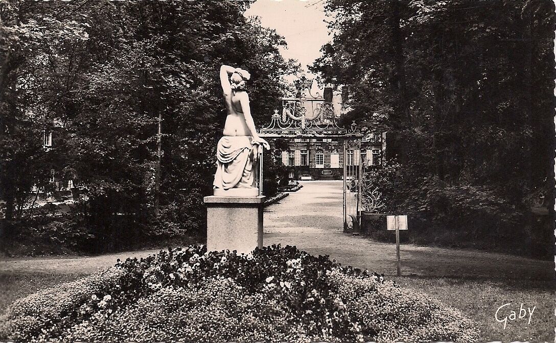 flers-de-l\'orne the park and the castle statue of the awakening