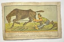 Victorian Trade Card 1880s Kendall's Spavin Cure Enosburgh Falls VT B60 picture