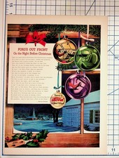 Vintage 1950s Ford Christmas Car Ad Magazine Print Art Berton Braley Poem picture