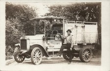Early Truck Automobile DANVILLE IL Illinois RPPC Photo Postcard COPY picture