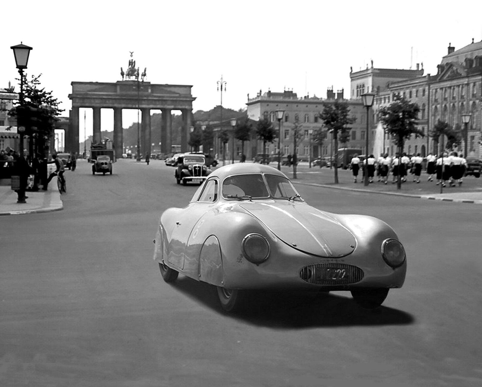 1938 PORSCHE in BERLIN Germany Photo  (220-F)