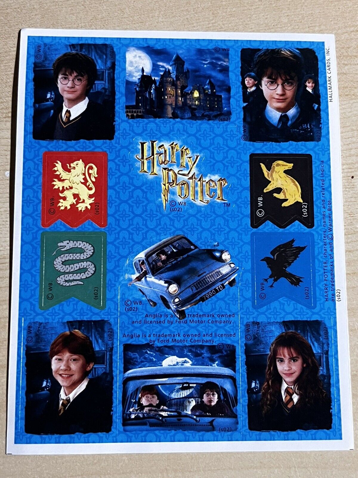 Hallmark Stickers~ HARRY POTTER Movies~Daniel Radcliffe~Rupert Grint~Emma Watson