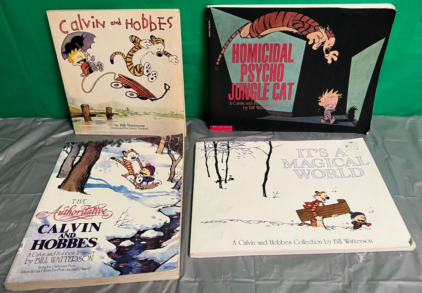 Calvin & Hobbes Comic books lot of 4-dated 1987, 1994 & 1996 by Bill Watterson