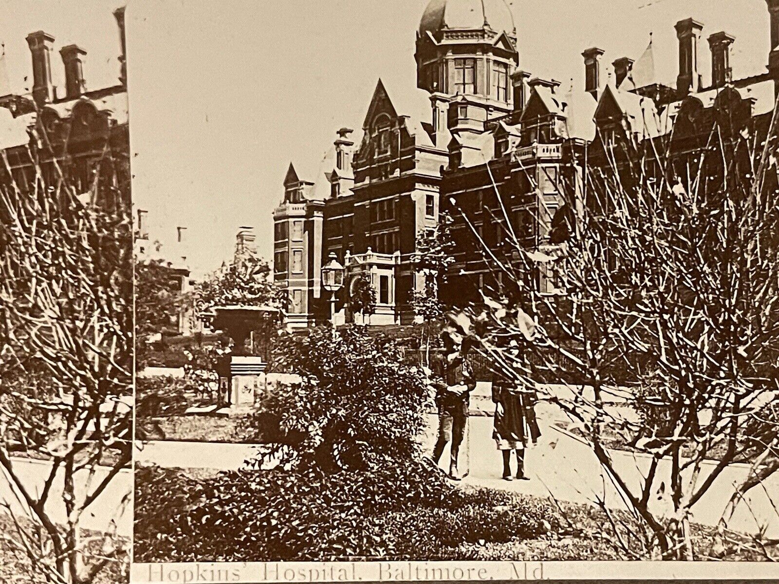 Hopkins’ Hospital Baltimore Maryland MD 1890 Stereoview