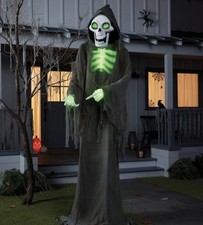 Hyde & Eek 8FT Bruce Reaper Ghoul Light Up Animated Skeleton Halloween NEW picture