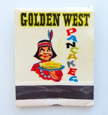 Golden West Pancakes Matchbook Vintage California Restaurant Retro Colorful CA picture