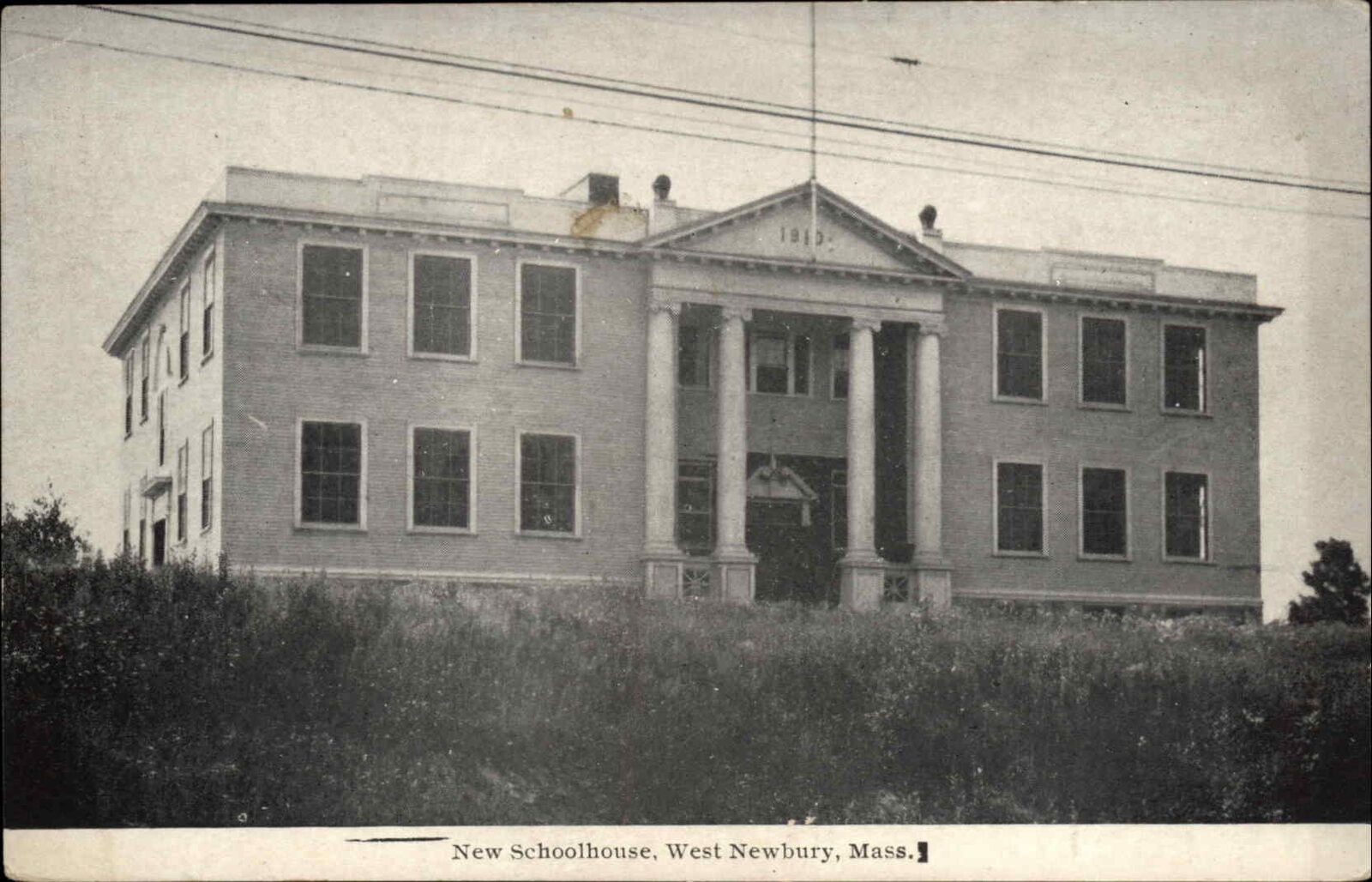 West Newbury Massachusetts MA Schoolhouse Vintage Postcard
