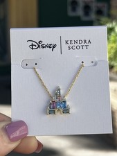 Disney Parks 2026 Pink AND Blue Cinderella Castle Necklace Kendra Scott NEW picture