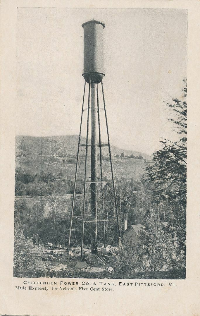 EAST PITTSFORD VT - Chittenden Power Co.'s Tank - udb (pre 1908)