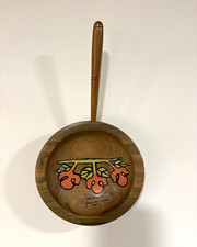 MCM Hand-Painted Wood Hanging Souvenir Bowl. Ackee, Jamaica W.i. picture