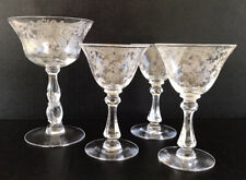 Vintage Cambridge Chantilly Etched Elegant Glass Liquor Cocktails & Wine Glass picture