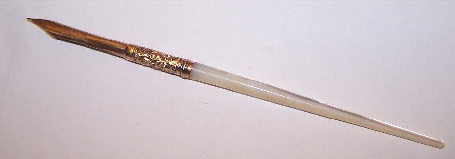  A. Norton & Son MOP Dip Pen #5 Gold nib New York