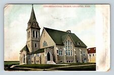 Leicester MA, Congregational Church, Massachusetts, Vintage Postcard picture