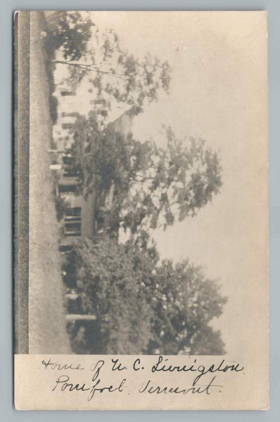 UC Livingston House POMFRET Vermont RPPC Blurry Antique Real Photo Postcard UDB