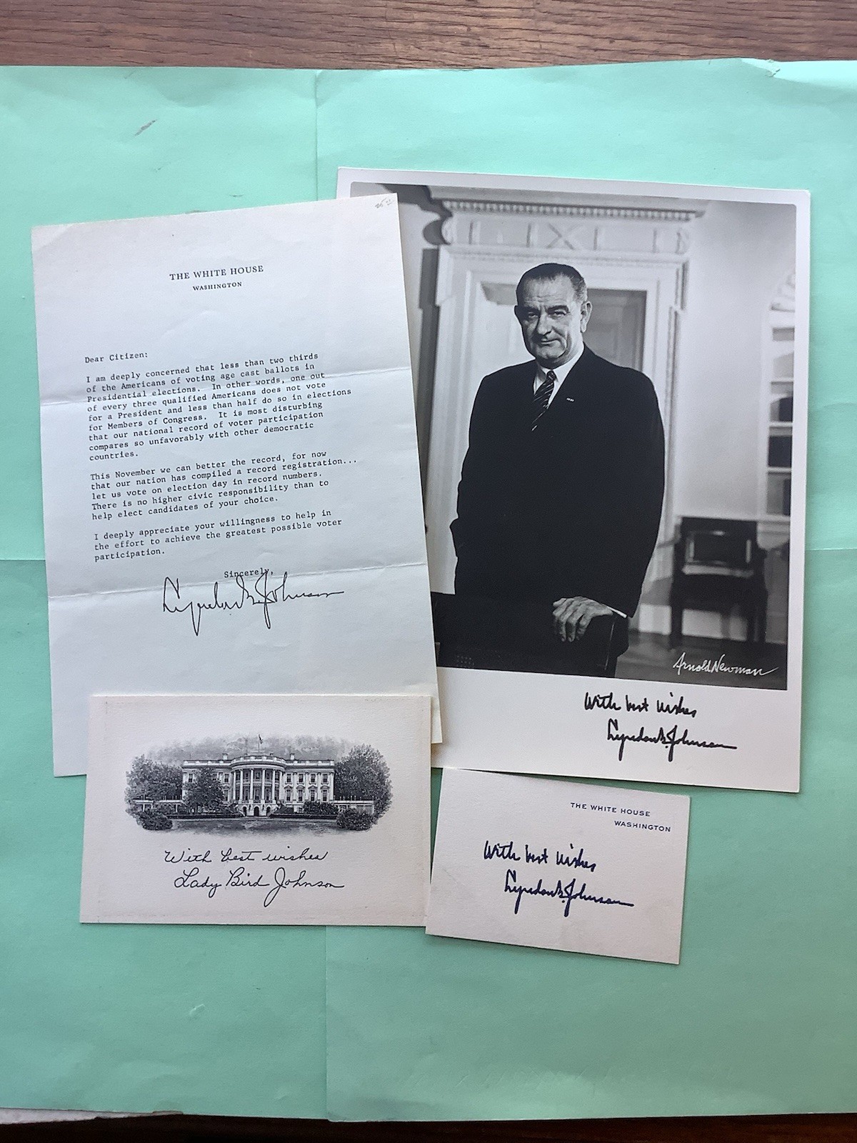 President Lyndon Johnson White House Ephemera Lot President Lyndon Johnson White House Ephemera Lot