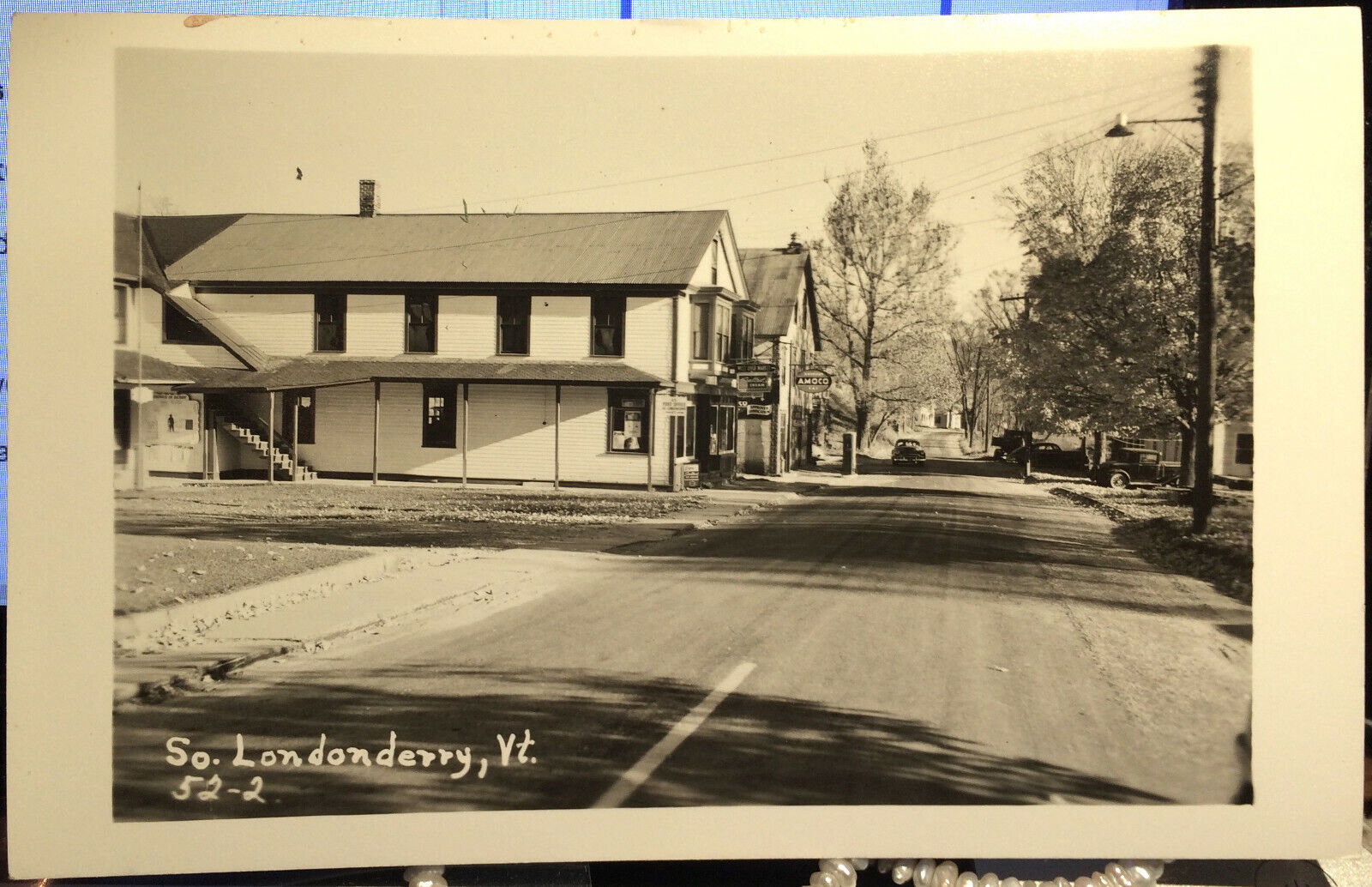 SO. LONDONDERRY, VERMONT Photo Post Card, Windham County, STREET SCENE