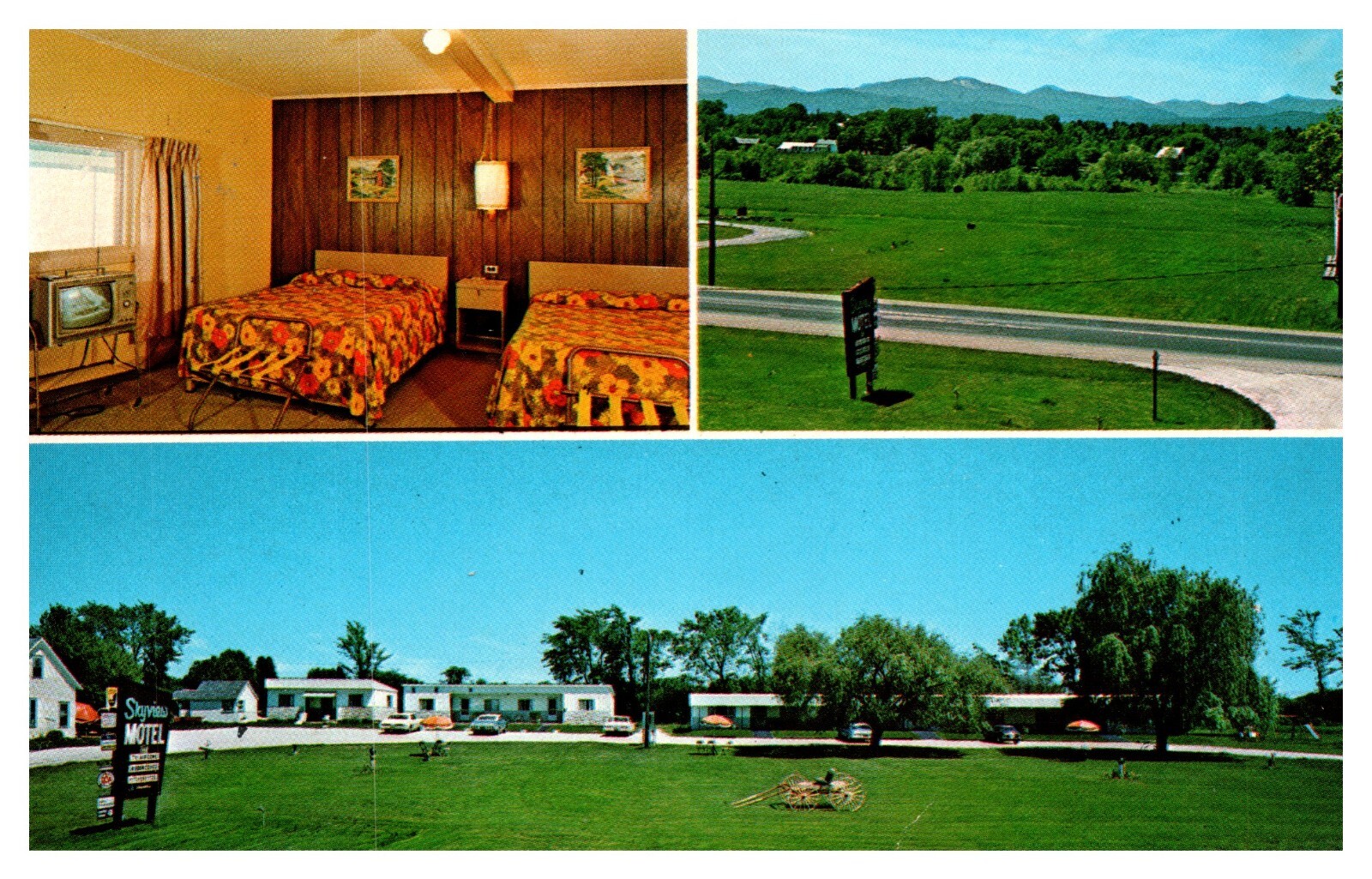 Vergennes VT Vermont Skyview Motel US 7 Posted 1980 Chrome Postcard