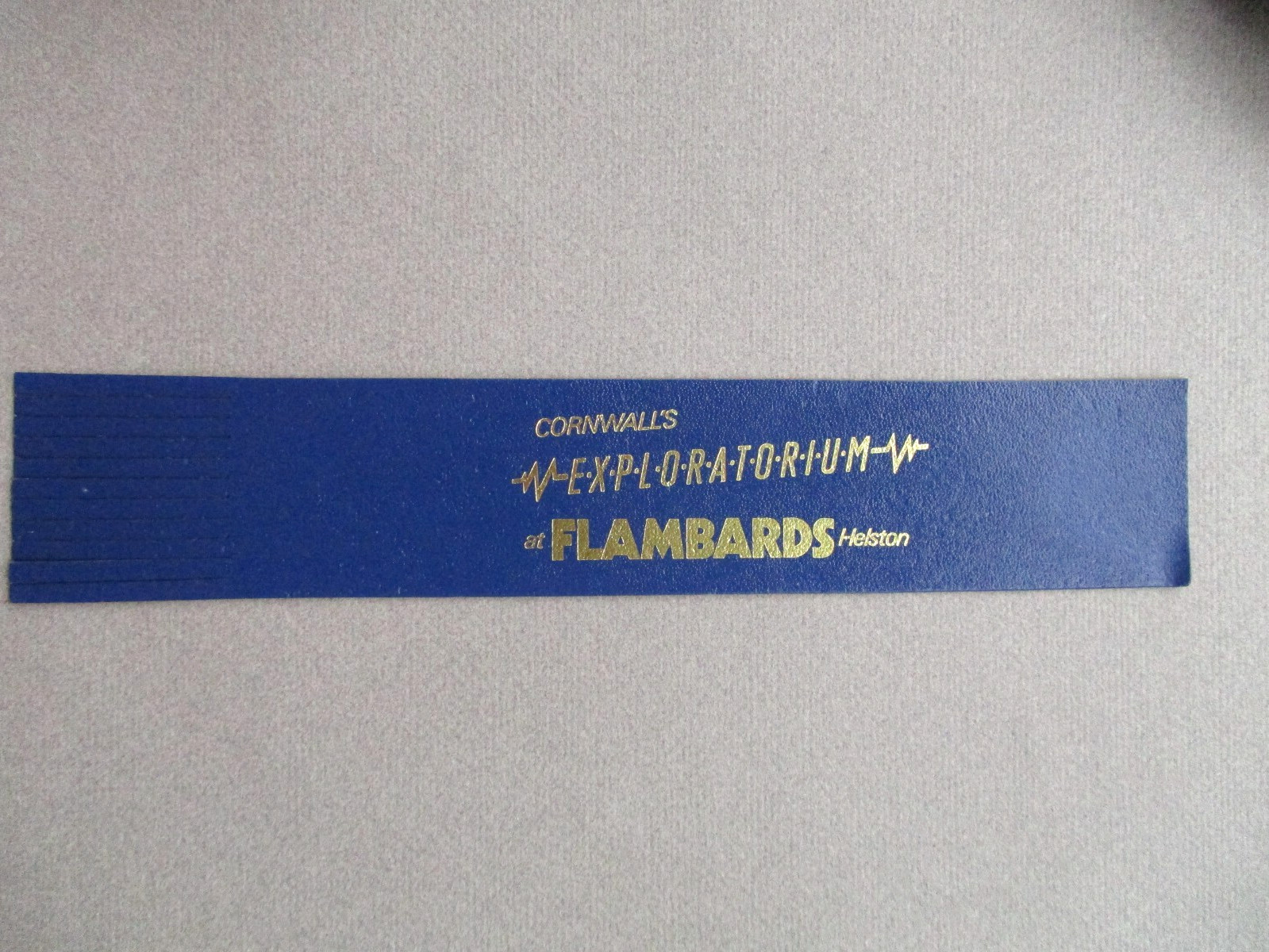 Leather BOOKMARK CORNWALL FLAMBARDS Helston Cornwall\'s Exploratorium BLUE Unused Leather BOOKMARK CORNWALL FLAMBARDS Helston Cornwall\'s Exploratorium BLUE Unused
