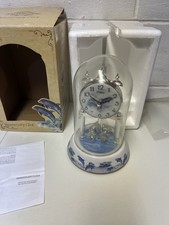 Waltham Vintge Porcelain 9 In Dolphin Clock New In Box Frutiger Aero Anniversary picture