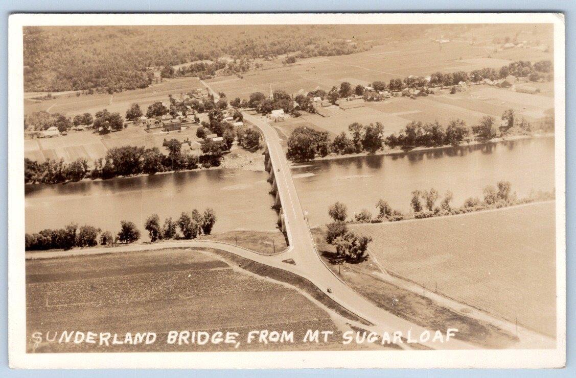 1910-20 RPPC*SUNDERLAND BRIDGE FROM MT SUGARLOAF*ARIAL VIEW*REAL PHOTO POSTCARD