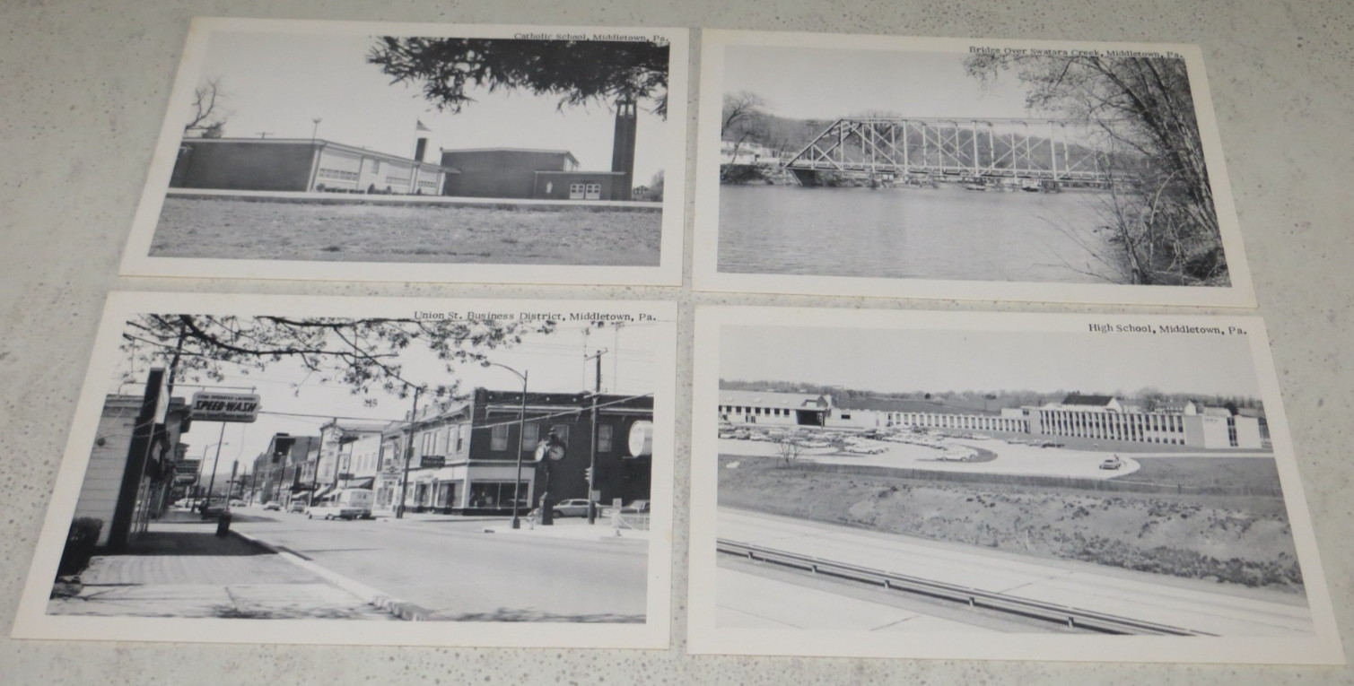 Lot of 4- Unused Views of Middletown, Pa postcards-Schools, Bridge, Downtown Lot of 4- Unused Views of Middletown, Pa postcards-Schools, Bridge, Downtown