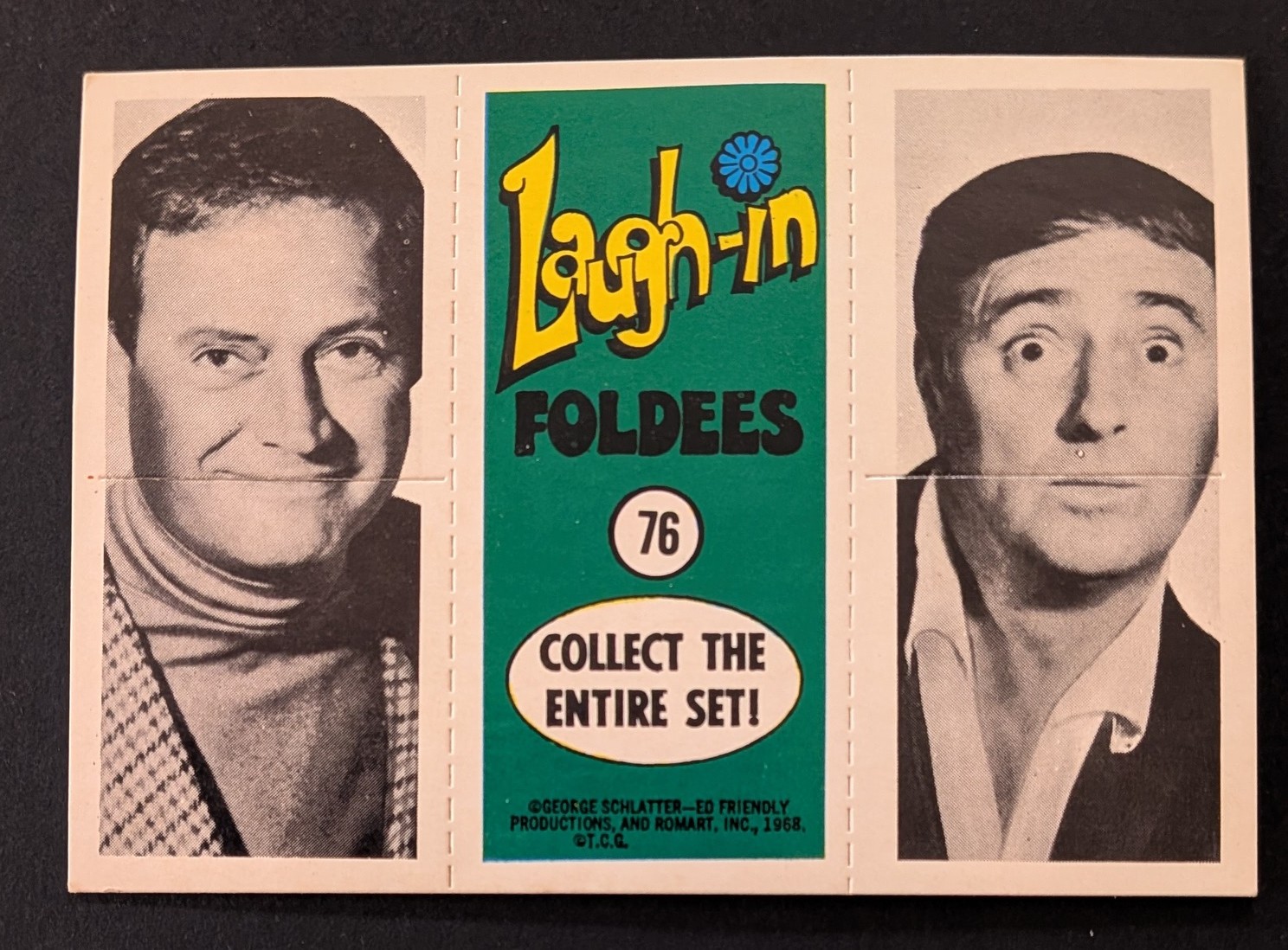1968 Scanlens Rowan & Martins Laugh In FOLDEES Card 76 Abe Lincoln UNFOLDED NM 1968 Scanlens Rowan & Martins Laugh In FOLDEES Card 76 Abe Lincoln UNFOLDED NM