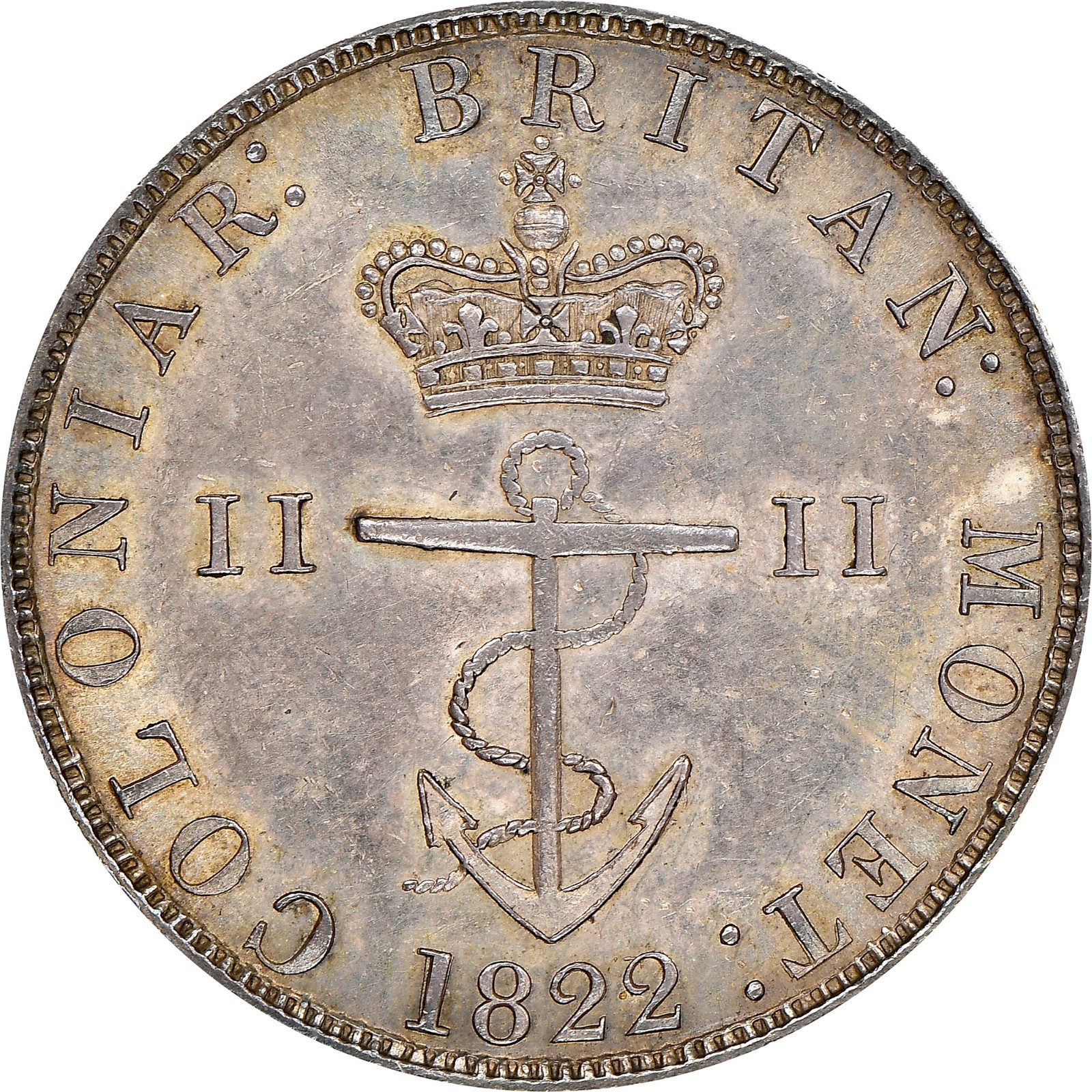 1822 BRITISH WEST INDIES 1/2
