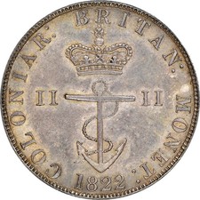 1822 BRITISH WEST INDIES 1/2 picture