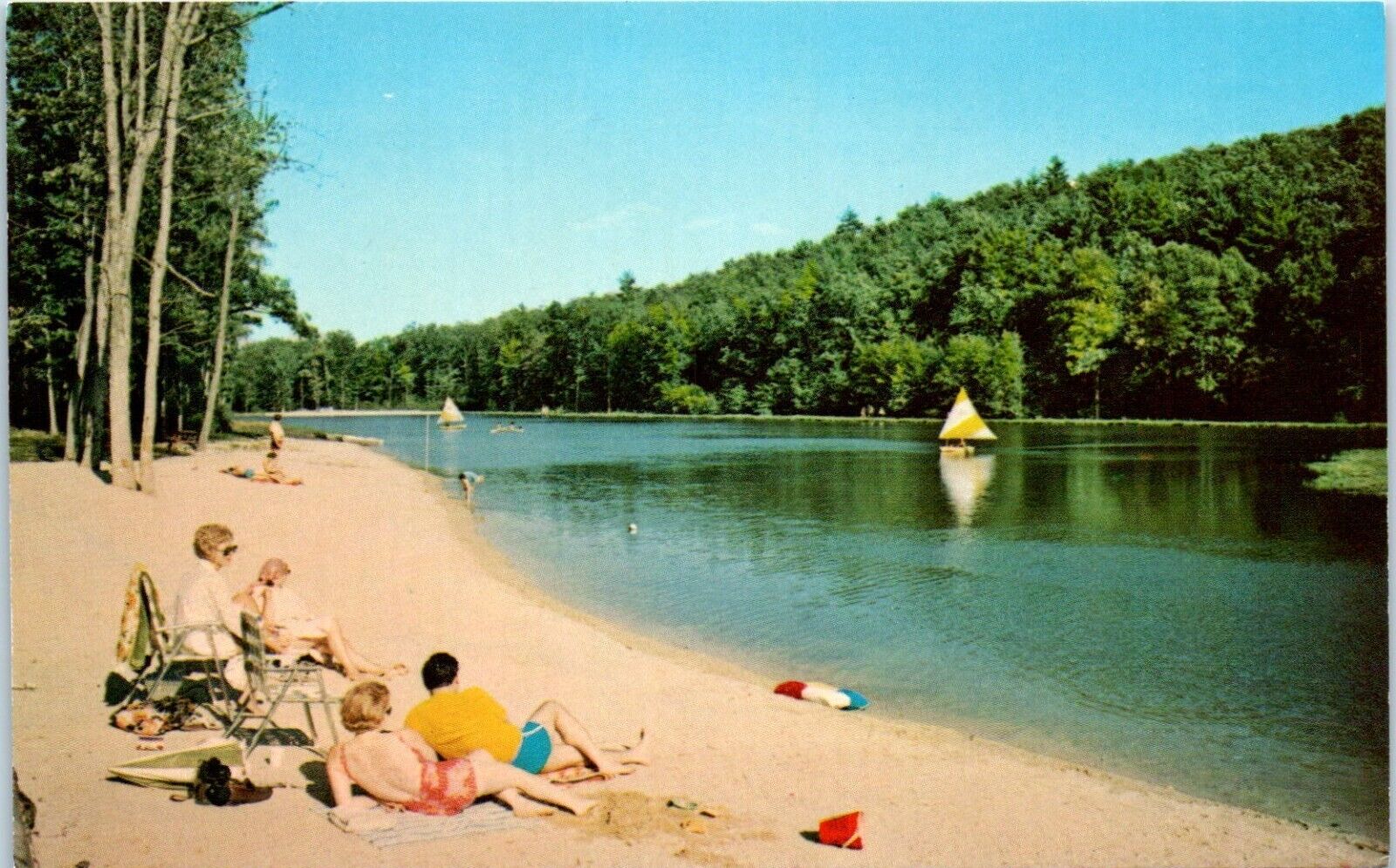 Barton Glen Lake, Bartonsville, Pennsylvania in the Poconos Postcard