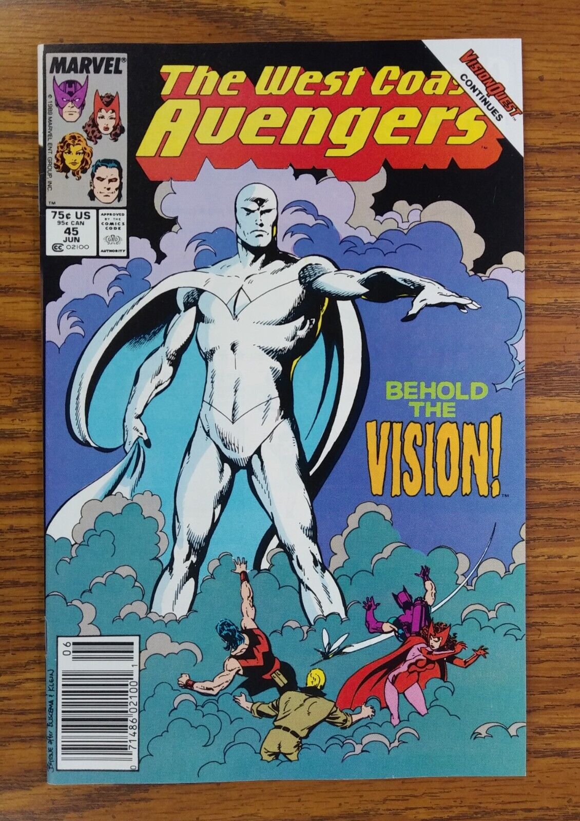 West Coast Avengers #45, uncertified, 1989, approx. 8.5