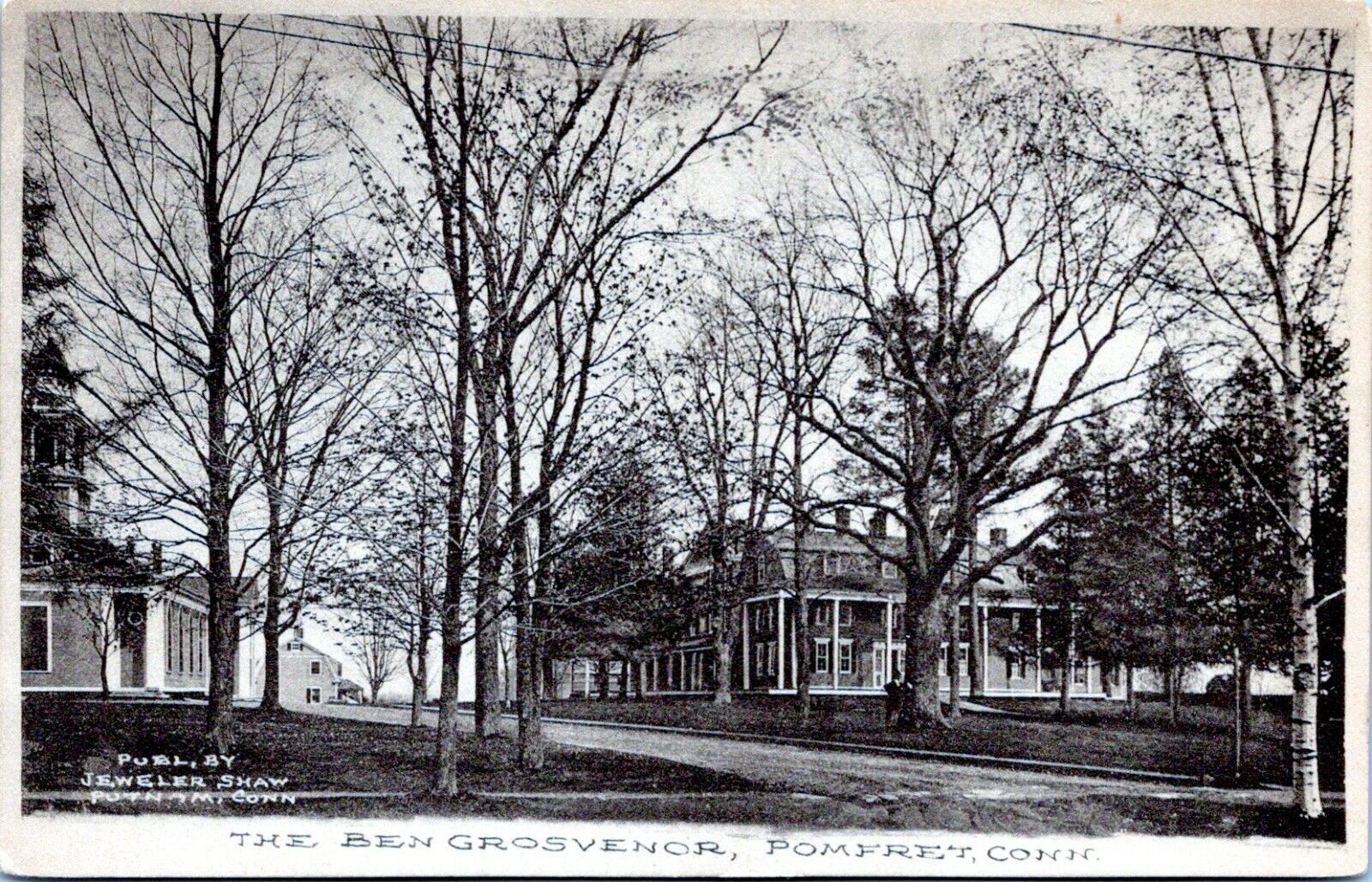 Pomfret Connecticut Postcard The Ben Grosvenor 1909 NH