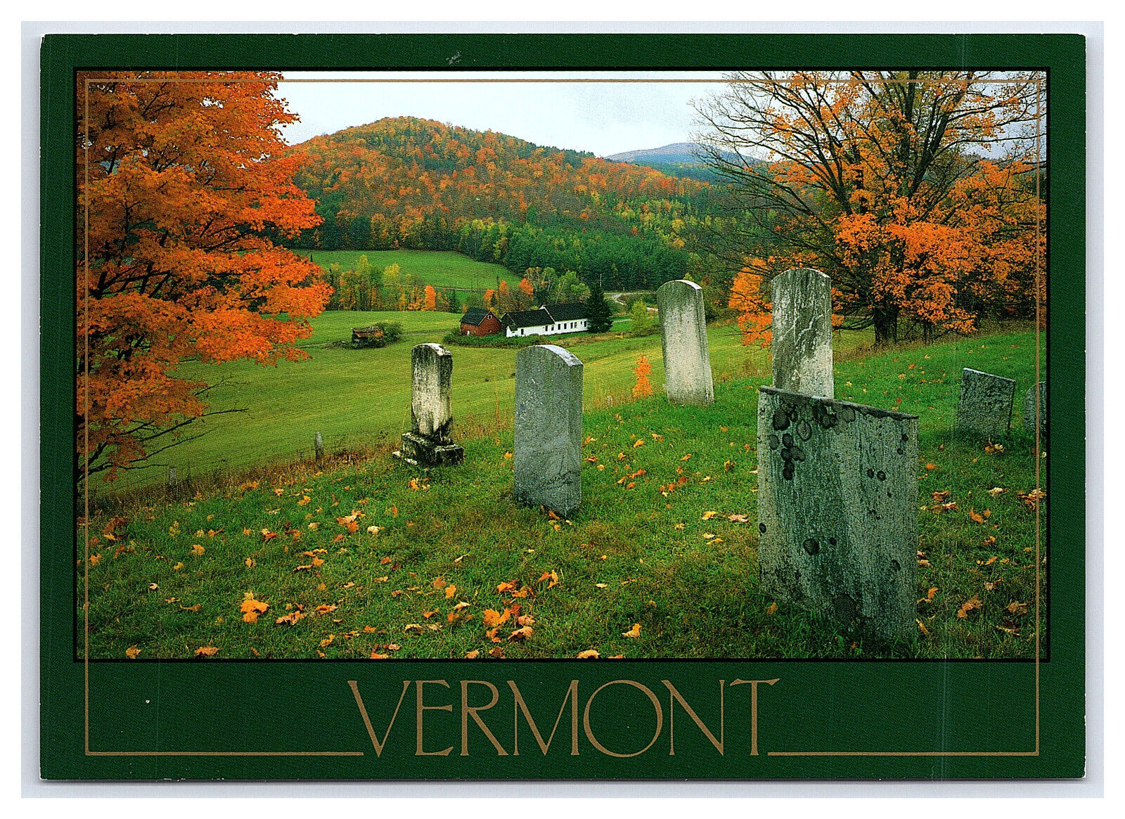 Barnet Center Vermont Postcard Continental View Card Cemetery