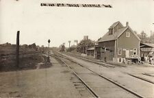 Railroad Tracks Granville Wisconsin WI c1910 Real Photo RPPC picture
