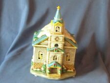 Vintage LEFTON CHINA Colonial Holiday Village CHURCH #05820 No Light/Cord picture