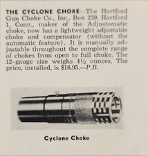 1958 Print Ad The Cyclone Choke for Shotguns Hartford Gun Company Hartford,CT picture