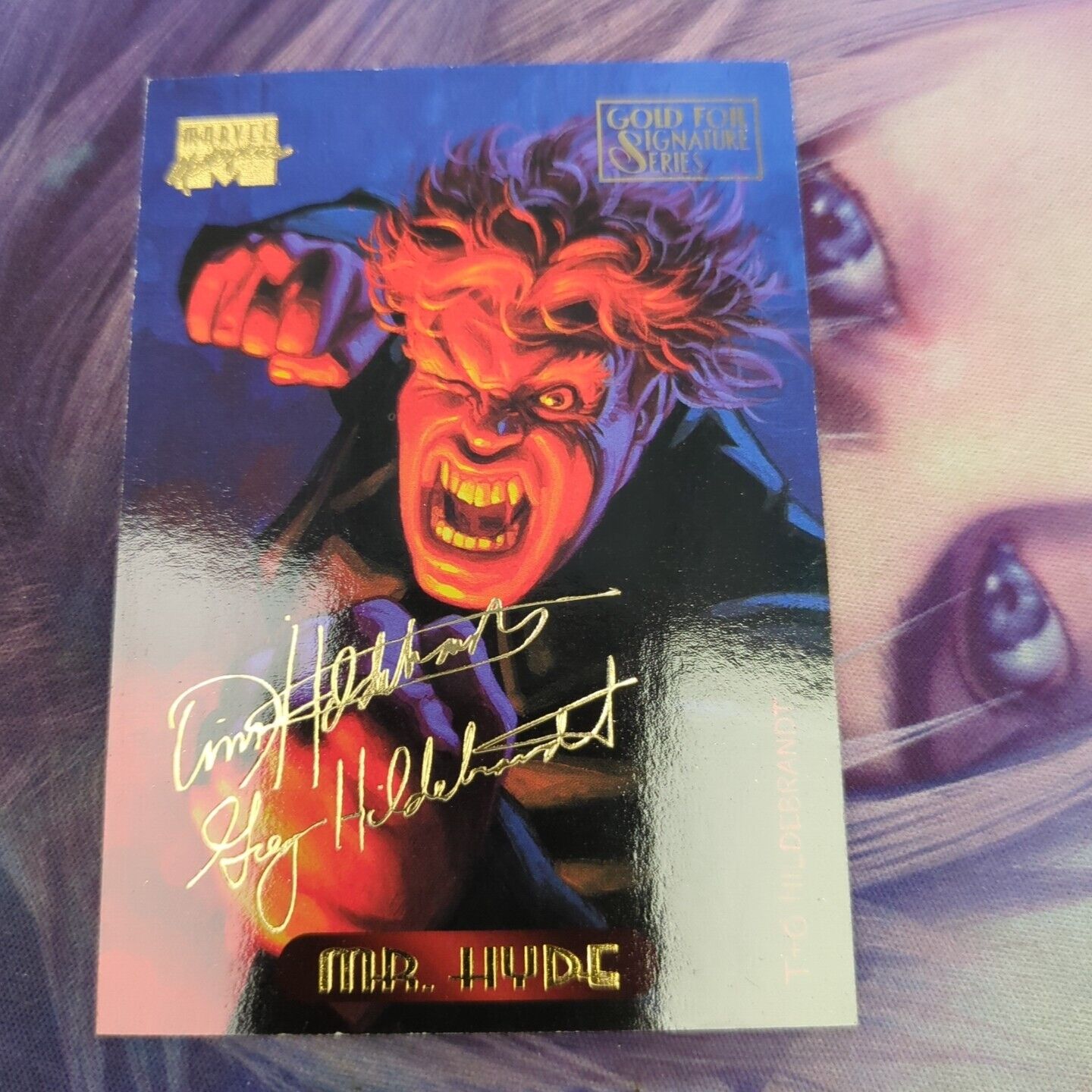 Marvel Masterpieces 1994 Gold Foil Signature Series Mr. Hyde #77